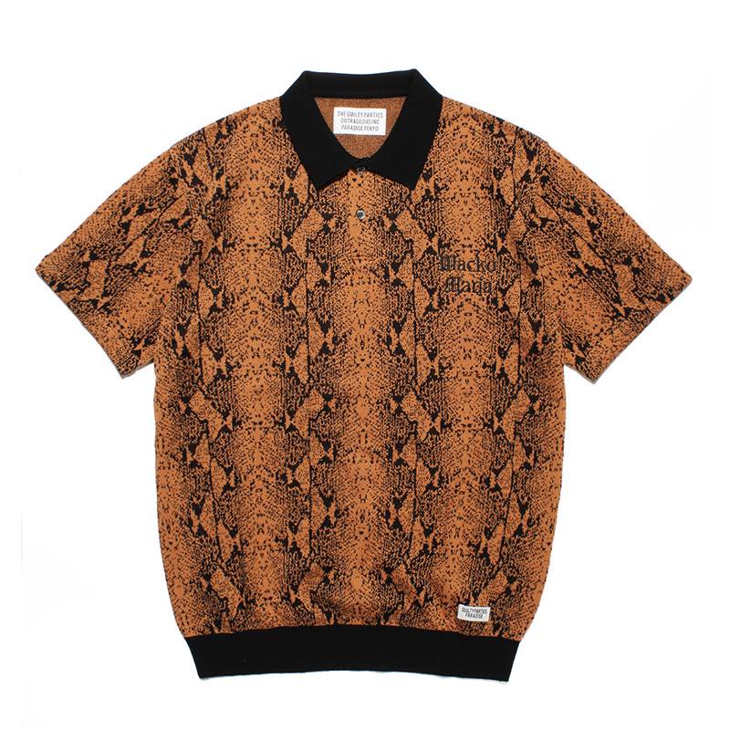 PYTHON KNIT POLO SHIRT | WACKO MARIA - ワコマリア | Specs ONLINE STORE