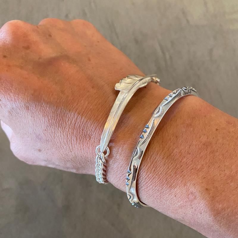 Larry Smith Kazekiri Chain Bracelet - Native Feather | 日本