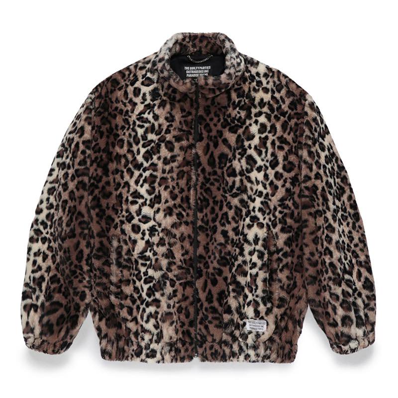 wackomaria faux leopard fur shoulder 巾着