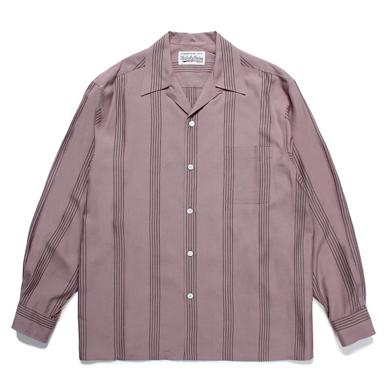 neighboワコマリア STRIPED OPEN COLLAR SHIRT L/S XXL