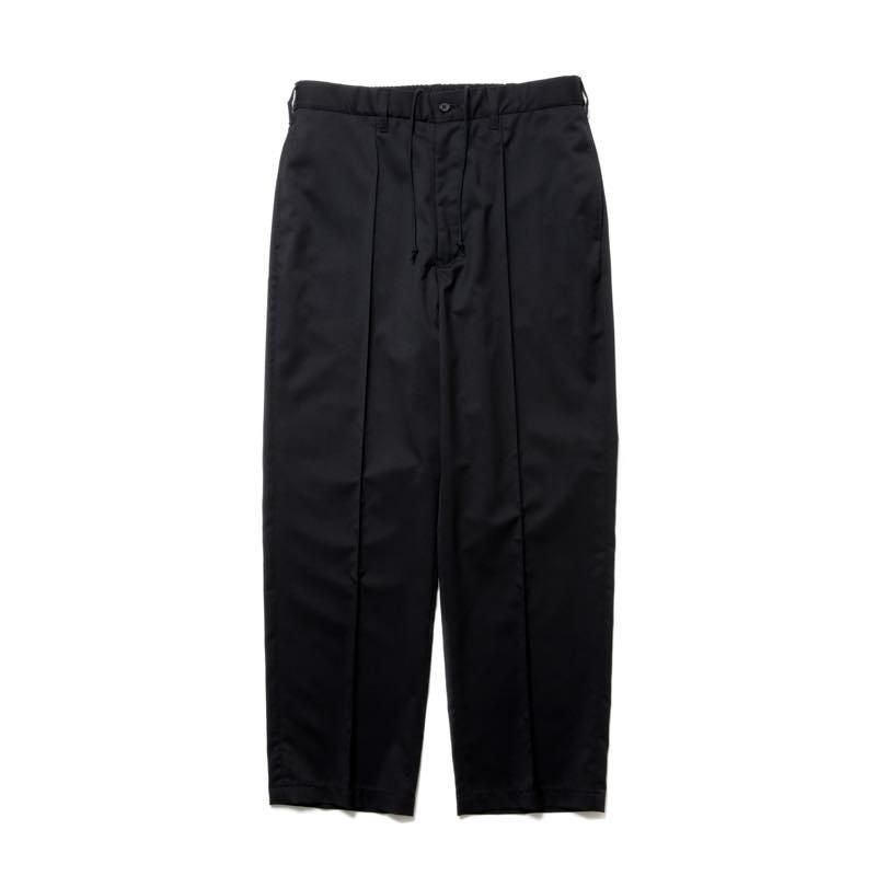 パンツ COMBAT WOOLTWILL SHINCUTWIDEEASYTROUSERS Combat Wool Twill Shin Cut Wide Easy Trousers【BLACK