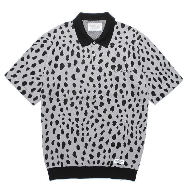 LEOPARD JACQUARD KNIT POLO SHIRT | WACKO MARIA - ワコマリア | Specs ONLINE STORE