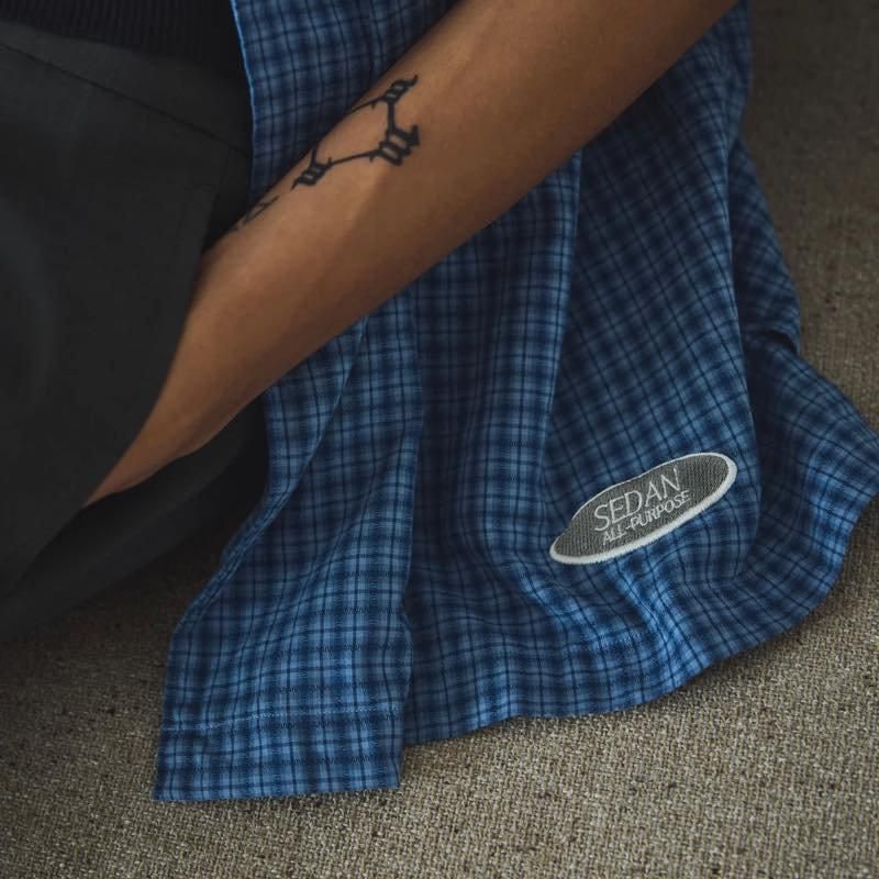DOBBY PLAID OPEN COLLAR S/S SHIRT| SEDAN ALL-PURPOSE