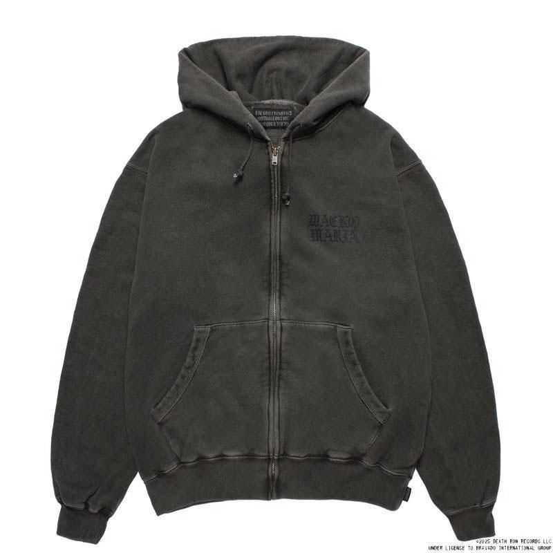 DEATH ROW RECORDS / GARMENT DYED ZIP HOODED SWEAT SHIRT (DEATHROW