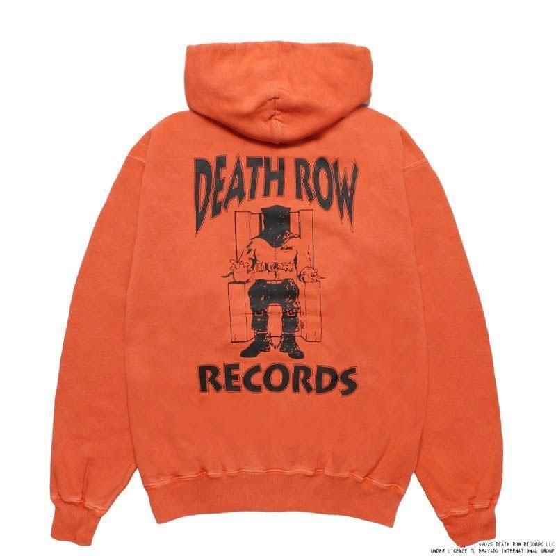DEATH ROW RECORDS / GARMENT DYED ZIP HOODED SWEAT SHIRT (DEATHROW