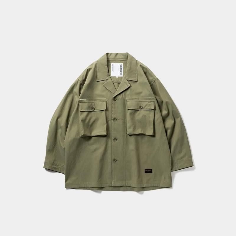 LABEL LOGO BDU SHIRT (FW25-JK14-OLIVE) | TIGHTBOOTH - タイト