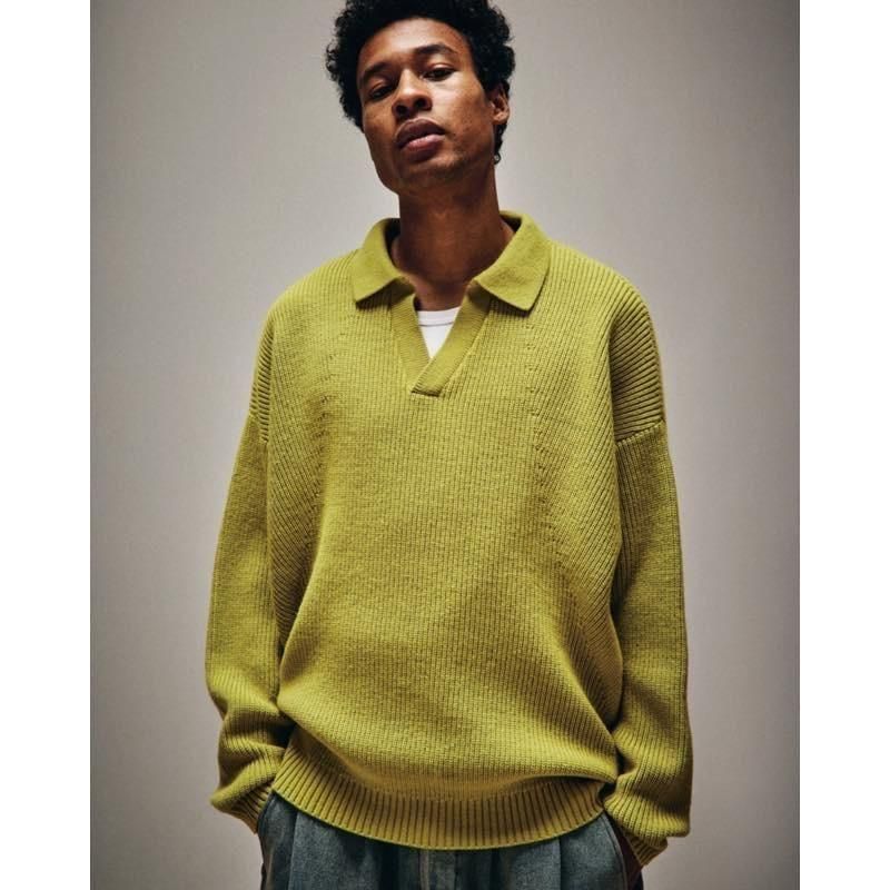 SKIPPER SWEATER (FW25-KN01 GREEN) | TIGHTBOOTH - タイトブース