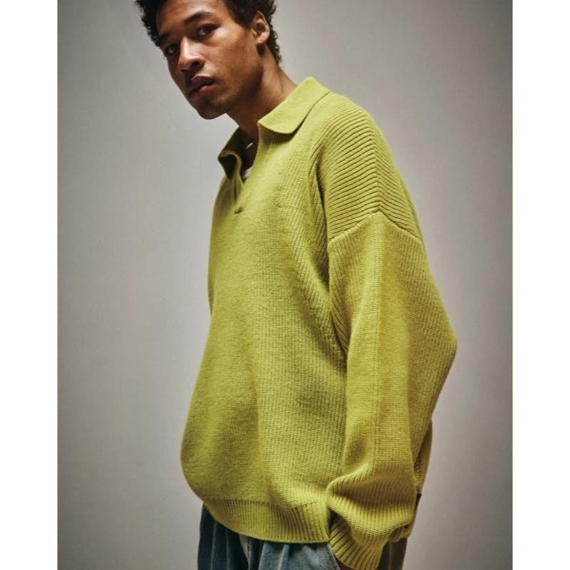 SKIPPER SWEATER (FW25-KN01 GREEN) | TIGHTBOOTH - タイトブース