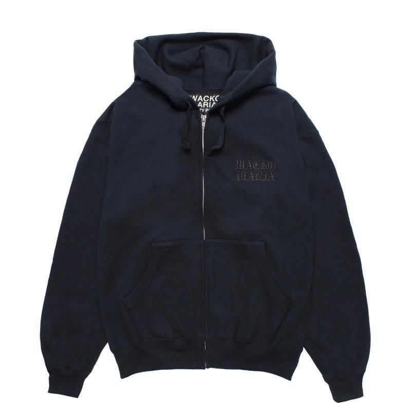HEAVY WEIGHT ZIP UP HOODED SWEAT SHIRT(25FW-WMC-SS01 NAVY)| WACKO