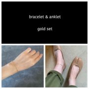 MY SIZE : bracelet & anklet set gold