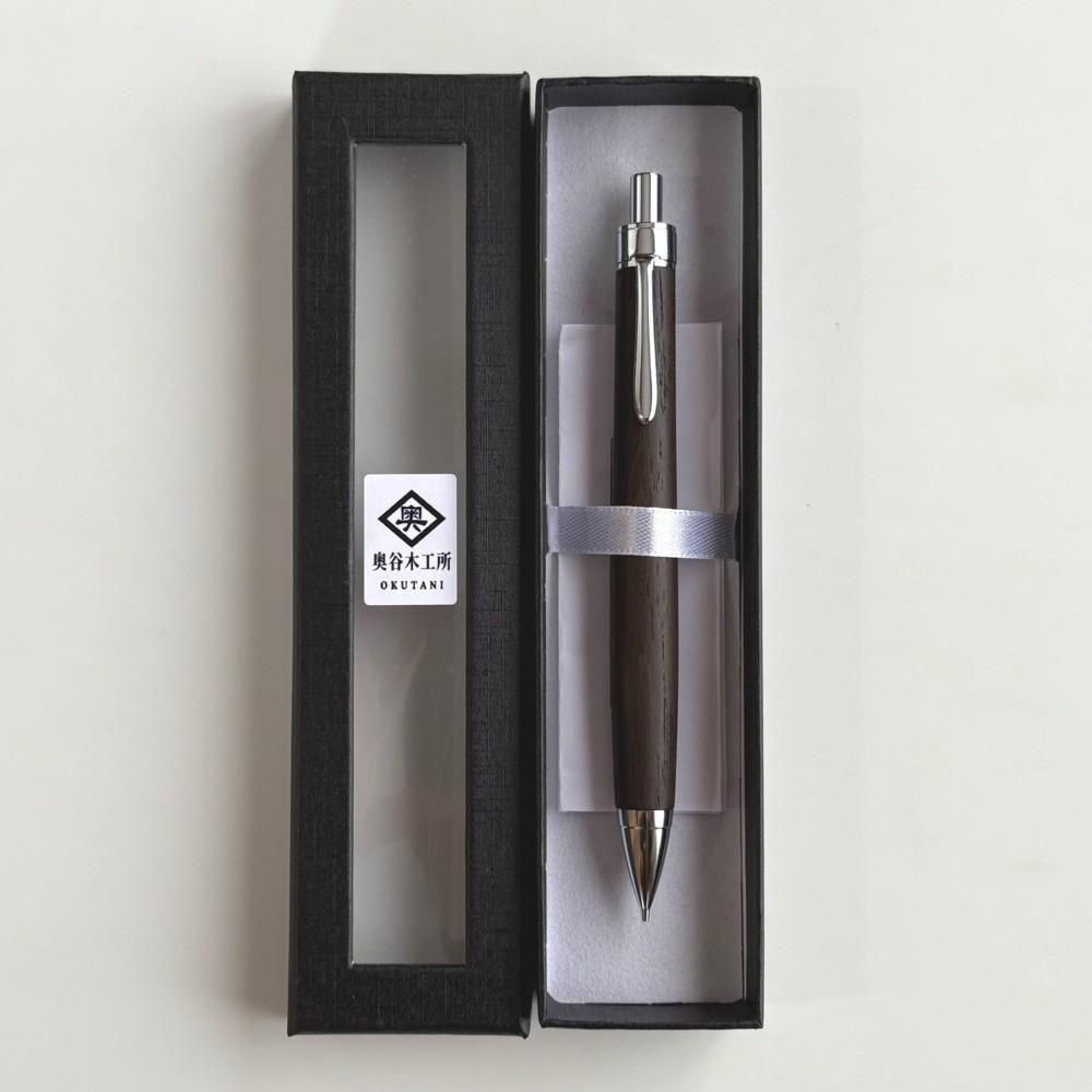 銘木シャム柿無垢材木軸シャープペンシル（芯径0.5mm） - 奥谷木軸ペン