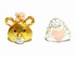おにぎりクマー ピアス 【 Palnart Poc パルナートポック 】【 メール便 送料無料 】 アニマル 動物 熊 ハート 誕生日 プレゼント 女性 雑貨 おもしろ かわいい スタッド