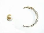 pointed moon ピアス 【Luccica/ルチカ】【ゆうメール送料無料】 アクセサリー キラキラ ムーン ルナ つき コットンパール おしゃれ ナチュラル