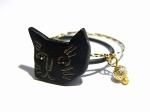 オッドアイキャット リング (ブラック) 【 Luccica ルチカ 】【メール便送料無料】 ネコ 猫 ねこ キャット アニマル 動物 カワイイ アクセサリー ユニーク 指輪 おしゃれ