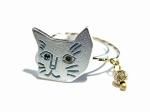 オッドアイキャット リング (ホワイト) 【 Luccica ルチカ 】【ゆうメール送料無料】 ネコ 猫 ねこ キャット アニマル 動物 カワイイ アクセサリー ユニーク 指輪 おしゃれ