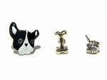 フレンチブルドック ピアス 【 Luccica / ルチカ 】【ゆうメール送料無料】 アクセサリー 動物 アニマル 個性的 カワイイ 犬 おもしろ 楽しい ペット 骨