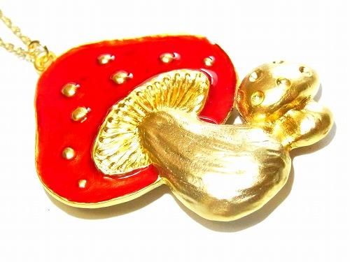ベニテングタケとカタツムリ ネックレス Cuir Carameliser クイール キャラメリゼ かわいい きのこ 菌 キノコ ベニテングタケとカタツムリ ネックレス Cuir Carameliser クイール キャラメリゼ かわいい きのこ 菌 キノコ