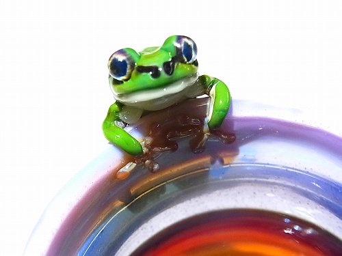 Frog Glass 雨蛙 【 kengtaro ケンタロー 】 カエル ボロシリケイトガラス 蛙 かえる フロッグ 個性的 コップ グラス