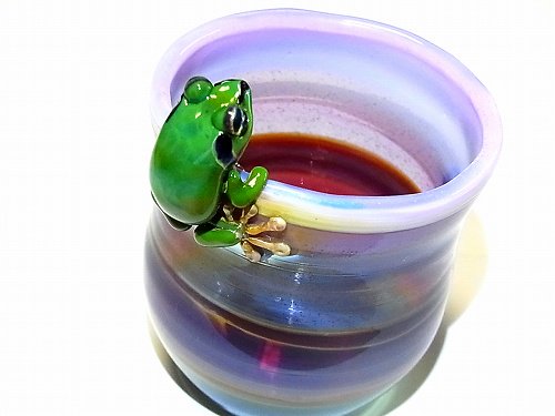 Frog Glass 雨蛙 【 kengtaro ケンタロー 】 カエル ボロシリケイトガラス 蛙 かえる フロッグ 個性的 コップ グラス