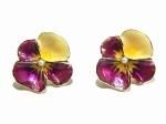 ヴィオラ ピアス (パープル)【 Luccica / ルチカ 】【ゆうメール送料無料】 フラワー 花 華やか キレイ アクセサリー レディース 清楚 スミレ 園芸 人気