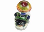 こんにちは  【 kengtaro ケンタロー 】 キノコ カエル ボロシリケイトガラス 職人 作家 蛙 かえる フロッグ 一点 カラフル 芸術 個性的 菌 きのこ