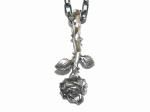 バラ一輪 ペンダント 【 PASSIONE / パッショーネ 】 シルバー 925 アクセサリー 猫 ネックレス 花 フラワー 薔薇 ばら ローズ 真紅 誕生日