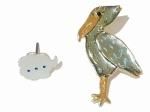 ハシビロコウさん ピアス 【 Luccica ルチカ 】【 メール便 送料無料 】 アクセサリー バード カワイイ 鳥 キュート 個性的 エレガント 珍しい 吹き出し