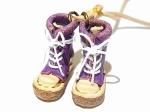 小人のブーツ ネックレス (カラー:ラベンダー)【 もりや ゆか 】 ハンドメイド レザー アクセサリー レディース 手作り 牛革 革製品 小物