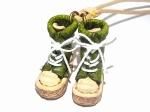 小人のブーツ ネックレス (カラー:グラスグリーン)【 もりや ゆか 】 ハンドメイド レザー アクセサリー レディース 手作り 牛革 革製品 小物