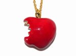 『 かじられリンゴの ネックレス 』【 Imported Band 】【 ゆうメール 送料無料 】 アクセサリー ジュエリー かわいい 個性的 フェミニン ナチュラル りんご 可愛い