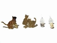 ご近所ネコさん ピアス(GD) 【KAZA/カザ】【メール便送料無料】アクセサリー ねこ ネコ キャット アニマル 動物 レディース カワイイ