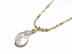 rosa ネックレス ( ローズクォーツ ) 【 Luccica ルチカ Farbe ファルベ 】【メール便送料無料】 アクセサリー かわいい 天然石 水晶 エレガント クォーツ