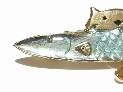 ネコ魚 ブローチ Cuir Carameliser クイール キャラメリゼ 動物 猫 キャット アニマル レディース おもしろ プレゼント ネコ魚 ブローチ Cuir Carameliser クイール キャラメリゼ 動物 猫 キャット アニマル レディース おもしろ プレゼント
