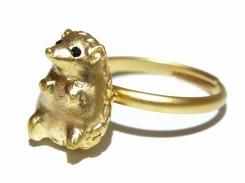 ハリネズミくん リング 【 Luccica ルチカ 】 かわいい アクセサリー 個性的 おもしろ 指輪 キュート メルヘン アニマル 動物 ジュエリー 針鼠