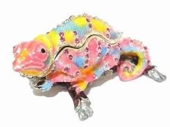 『 ドリームカメレオン 』 【 ピィアース Piearth Japan 】アクセサリー ジュエリー ボックス 置物 インテリア かわいい モチーフ オブジェ 入れ物