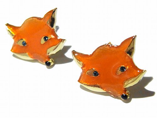 kitsune ピアス 【 Luccica ルチカ 】 アクセサリー キツネ カワイイ 狐 アニマル ユニーク ブランド チャーム モチーフ