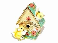 『 バードハウス ジュエリーボックス 』(グリーン) 【 ピィアース Piearth Japan 】アクセサリー ジュエリー ボックス 置物 インテリア 動物 アニマル モチーフ オブジェ 鳥