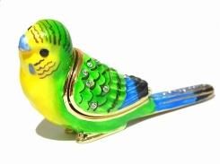 『 ミニチュアインコ ジュエリーボックス 』(イエロー) 【 ピィアース Piearth Japan 】アクセサリー ジュエリー ボックス 置物 インテリア 動物 アニマル モチーフ オブジェ 鳥