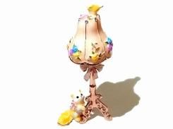 『 マリーのスタンドランプ 』(ピンク) 【 ピィアース Piearth Japan 】アクセサリー ジュエリー ボックス 置物 インテリア 動物 アニマル かわいい モチーフ オブジェ ネコ 猫