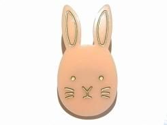 ラビット ブローチ (ピンク)【 Luccica ルチカ 】【メール便送料無料】 絵本 アニマル カワイイ 動物 アクセサリー レディース ウサギ 兔 モチーフ