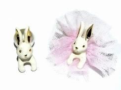 プリマドンナミルキーラビットパール ピアス 【 KAZA / カザ 】【 メール便 送料無料 】 うさぎ 兎 ウサギ アニマル 動物 アクセサリー モチーフ