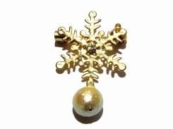 snow cristal ブローチ (ゴールド 小)【Luccica/ルチカ】【メール便送料無料】 アクセサリー カワイイ クリスマス 雪 シーズン 季節 冬 結晶 綺麗 模様 オシャレ