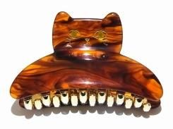 キャッツ バンス (べっ甲)【 Luccica / ルチカ 】【メール便送料無料】 ネコ 髪留め カワイイ キュート 猫 キャット 動物 アニマル どうぶつ 個性的 クリップ
