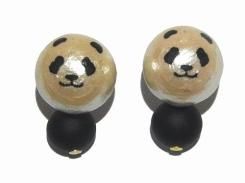 アニマルフェイス コットンパールピアス ( panda パンダ )【 Luccica ルチカ 】【メール便送料無料】 アクセサリー 動物 カワイイ 大人可愛い 上野動物園 ブランド