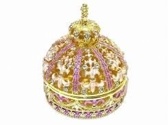 『 クラウン ジュエリーボックス 』(ピンク)【 ピィアース Piearth Japan 】アクセサリー ジュエリー 置物 インテリア かわいい モチーフ オブジェ 大人可愛い
