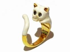 ミルキーキャット巻き付き リング 【 KAZA / カザ 】【 メール便 送料無料 】 ねこ 猫 キャット アニマル 動物 アクセサリー レディース 大人可愛い