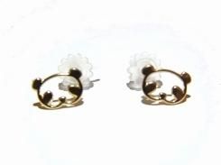 パンダ ピアス ゴールド10金 【 Luccica ルチカ 】【 メール便送料無料 】 かわいい アクセサリー 個性的 おしゃれ ブランド 大人可愛い アニマル 動物 どうぶつ