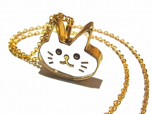 ねこちゃん ネックレス【thuthu appetizing accessories/nupi】 真鍮