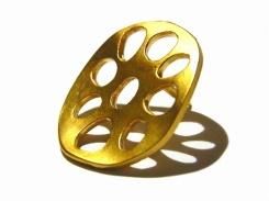 レンコンチップス ピンブローチ 【 cuir carameliser クイール キャラメリゼ 】【 メール便 送料無料 】 蓮根 れんこん アクセサリー brooch