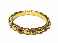 スワロフスキー キャンディーカラー ピンキーリング 【 KAZA カザ 】【メール便送料無料】 accessory アクセサリー レディース かわいい